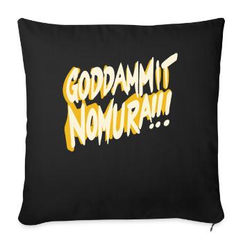 Goddammit Nomura – Gelbes Design - Sofakissenbezug 45 x 45 cm - Schwarz - Vorne