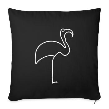 Flamingo - Sofa pillowcase 17,3'' x 17,3'' (45 x 45 cm) - black - Front