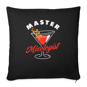 Maître Mixologue Barman Art - Housse de coussin décorative 45 x 45 cm - noir - Devant
