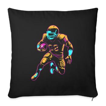 Football Player - Sofa pillowcase 17,3'' x 17,3'' (45 x 45 cm) - black - Front