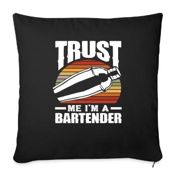 Croyez-moi, je suis barman - Housse de coussin décorative 45 x 45 cm - noir - Devant