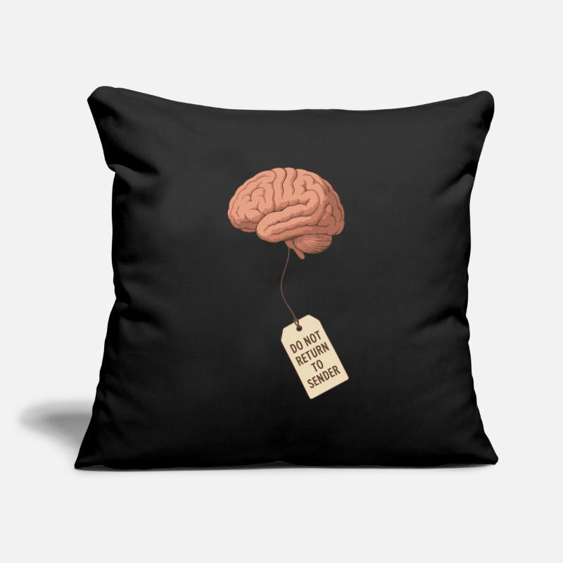 Do Not Return to Sender – Brain Seeks Owner Sofa pillowcase 17,3'' x 17,3'' (45 x 45 cm)