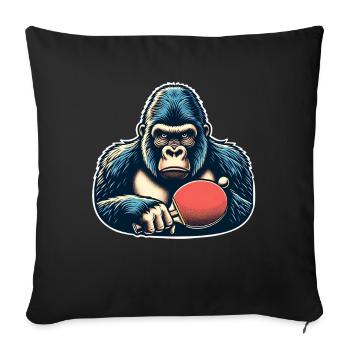 Ping-pong - Housse de coussin décorative 45 x 45 cm - noir - Devant