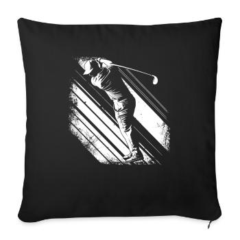 Golfer Graphic - Sofa pillowcase 17,3'' x 17,3'' (45 x 45 cm) - black - Front