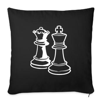 Chess - Sofa pillowcase 17,3'' x 17,3'' (45 x 45 cm) - black - Front