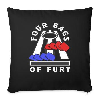 Four Bags Of Fury Cornhole Spieler - Sofakissenbezug 45 x 45 cm - Schwarz - Vorne