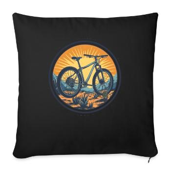 Radfahrer - Sofakissenbezug 45 x 45 cm - Schwarz - Vorne