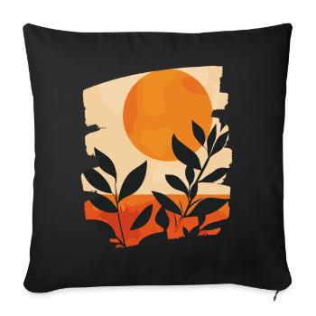 Summer Sun - Sofa pillowcase 17,3'' x 17,3'' (45 x 45 cm) - black - Front