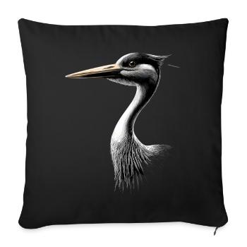 Stork Lover White Stork Giant Stork Storks Storks - Sofa pillowcase 17,3'' x 17,3'' (45 x 45 cm) - black - Front