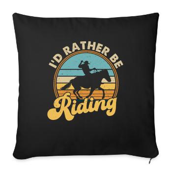 Je préfère rouler - Housse de coussin décorative 45 x 45 cm - noir - Devant