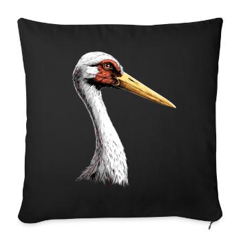 Stork Lover White Stork Giant Stork Storks Storks - Sofa pillowcase 17,3'' x 17,3'' (45 x 45 cm) - black - Front