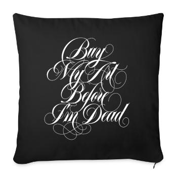 Acheter mon art - Housse de coussin décorative 45 x 45 cm - noir - Devant
