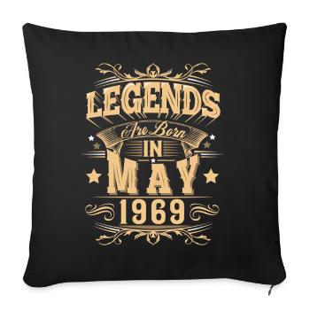 Légende de l’anniversaire de mai 1969 - Housse de coussin décorative 45 x 45 cm - noir - Devant