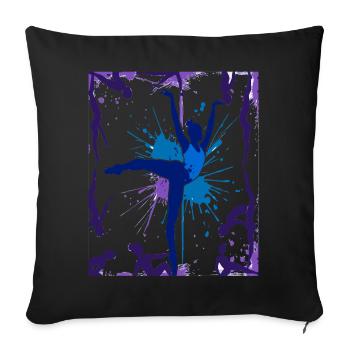 Gymnastics Gymnastics Acrobatics Artistic Gymnastics - Sofa pillowcase 17,3'' x 17,3'' (45 x 45 cm) - black - Front