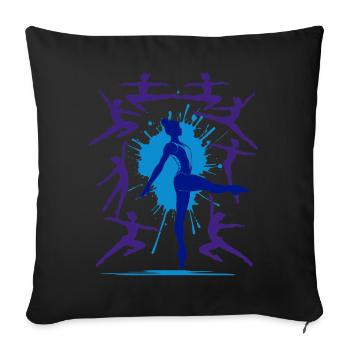 Gymnastique Gymnastique Acrobatie Gymnastique artistique - Housse de coussin décorative 45 x 45 cm - noir - Devant