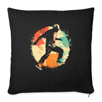 Vintage B-Boy - Housse de coussin décorative 45 x 45 cm - noir - Devant