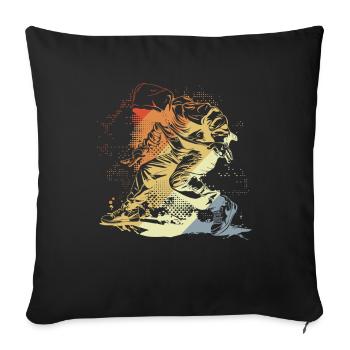Breakdancer Vintage Look - Housse de coussin décorative 45 x 45 cm - noir - Devant