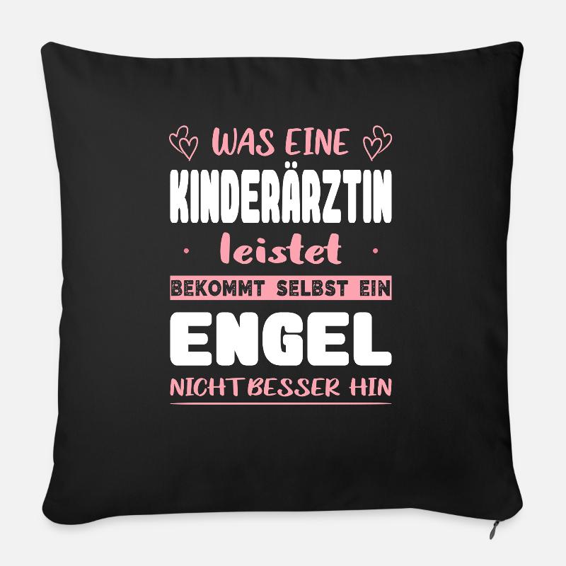 Kinderärztin Geschenke Fachärztin Abschied Ärztin - Sofakissenbezug 45 x 45 cm - Schwarz