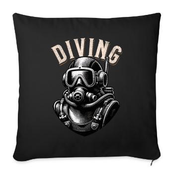 Diving - Sofakissenbezug 45 x 45 cm - Schwarz - Vorne