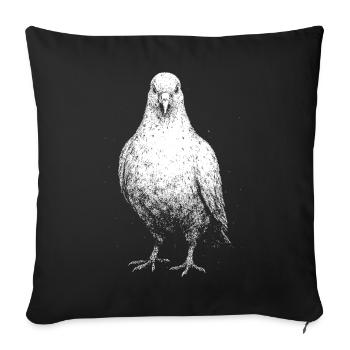 Un pigeon - Housse de coussin décorative 45 x 45 cm - noir - Devant