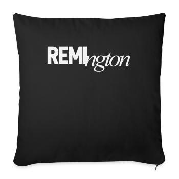 Remington Personal Name - Sofa pillowcase 17,3'' x 17,3'' (45 x 45 cm) - black - Front