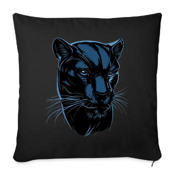 Panther Leopard Raubkatze Süße Großkatze Panter - Sofakissenbezug 45 x 45 cm - Schwarz - Vorne