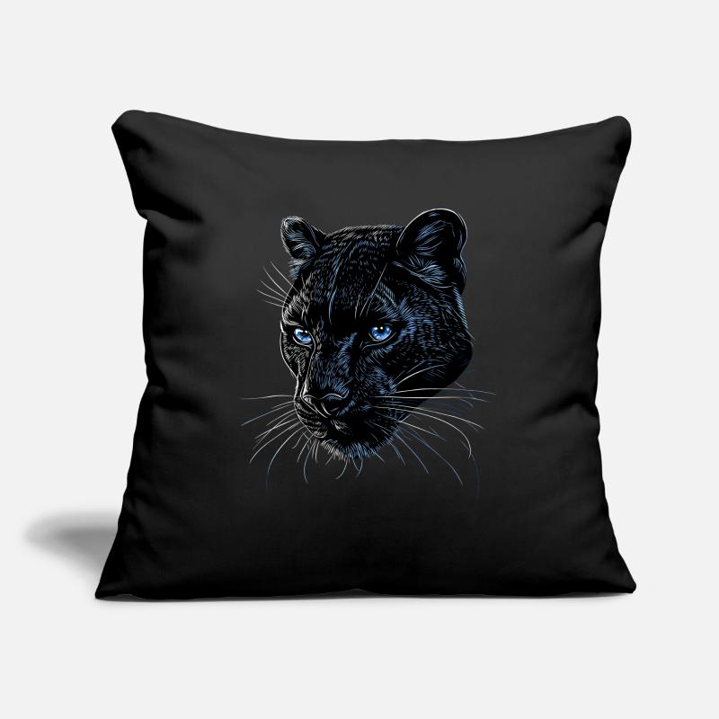 Panthère Léopard Grand Chat Mignon Gros Chat Panter Housse de coussin décorative 45 x 45 cm