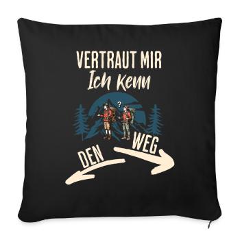 Wander - Sofa pillowcase 17,3'' x 17,3'' (45 x 45 cm) - black - Front