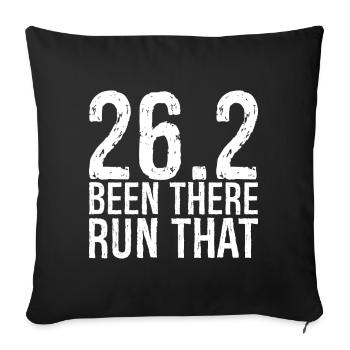 26 been there run that - Sofa pillowcase 17,3'' x 17,3'' (45 x 45 cm) - black - Front