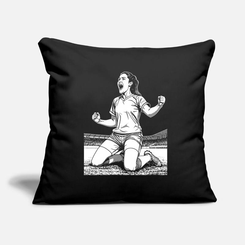 Maillot de footballeur : milieu de terrain avec vue Housse de coussin décorative 45 x 45 cm