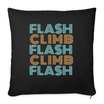 Escalade éclair escalade Bouldering Style Font - Housse de coussin décorative 45 x 45 cm - noir - Devant