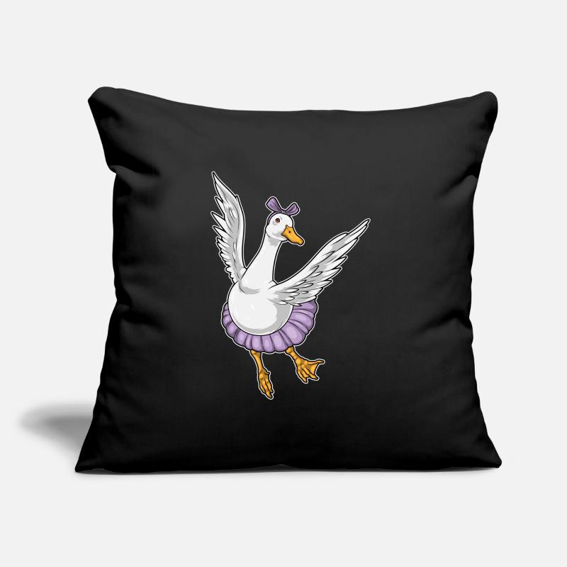 Canard Ballerine Ballet Danse Housse de coussin décorative 45 x 45 cm