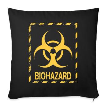 Biohazard Grunge Zombies Apocalypse Horror - Sofa pillowcase 17,3'' x 17,3'' (45 x 45 cm) - black - Front