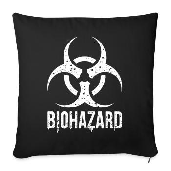 Biohazard Grunge Zombies Apokalypse Horror - Sofakissenbezug 45 x 45 cm - Schwarz - Vorne