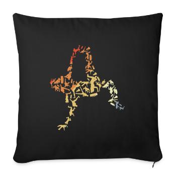 Breakdancer Vintage Look - Housse de coussin décorative 45 x 45 cm - noir - Devant