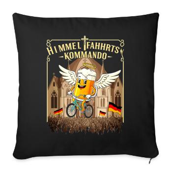 HIMMELFAHHRTS KOMMANDO - Vatertags Tour - Sofakissenbezug 45 x 45 cm - Schwarz - Vorne