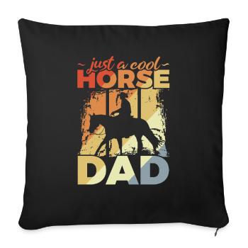 Cool Horse Dad - Housse de coussin décorative 45 x 45 cm - noir - Devant