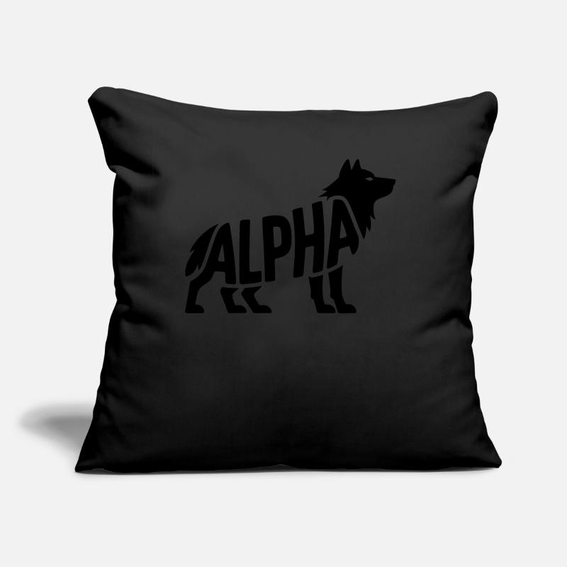 Alpha - Motivational Wolf Logo Sofa pillowcase 17,3'' x 17,3'' (45 x 45 cm)