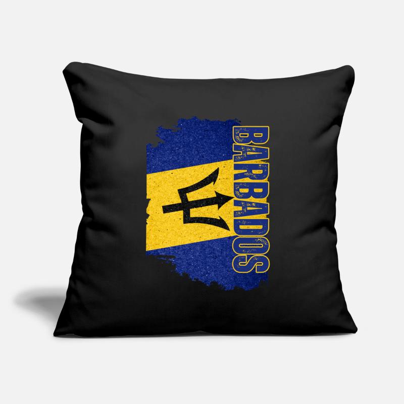 Drapeau de la Barbade debout, j’adore la Barbade Housse de coussin décorative 45 x 45 cm
