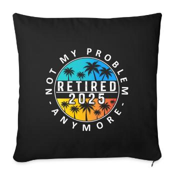 Retired 2025 Palm Sunset Design - Sofa pillowcase 17,3'' x 17,3'' (45 x 45 cm) - black - Front
