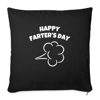 Happy Farters Day Happy Farter Day Father's Day Dad - Sofa pillowcase 17,3'' x 17,3'' (45 x 45 cm) - black - Front