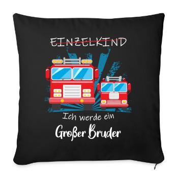 Annonce de la progéniture | Je serai un grand frère en 2027 - Housse de coussin décorative 45 x 45 cm - noir - Devant