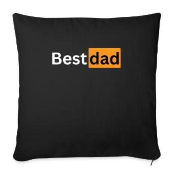 Best Papa Best Dad - Sofa pillowcase 17,3'' x 17,3'' (45 x 45 cm) - black - Front