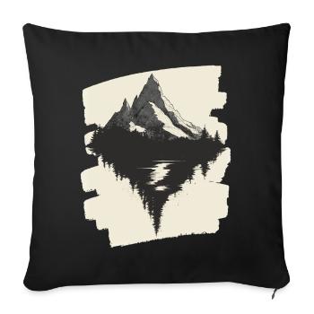 Mountains Climbing Climbers Hiking - Sofa pillowcase 17,3'' x 17,3'' (45 x 45 cm) - black - Front