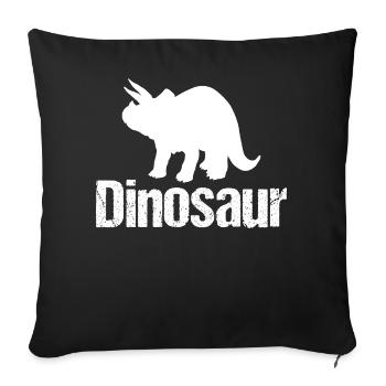 Dinosaur Triceratops - Dino - Sofa pillowcase 17,3'' x 17,3'' (45 x 45 cm) - black - Front