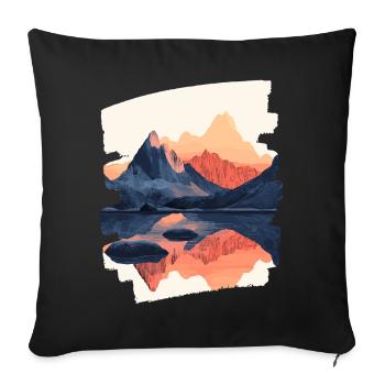 Berge Klettern Kletterer Wandern - Sofakissenbezug 45 x 45 cm - Schwarz - Vorne