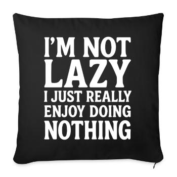 Lazy with style - Sofa pillowcase 17,3'' x 17,3'' (45 x 45 cm) - black - Front
