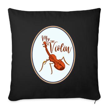 My Little Violin Ant - Violin Violin Violin - Housse de coussin décorative 45 x 45 cm - noir - Devant