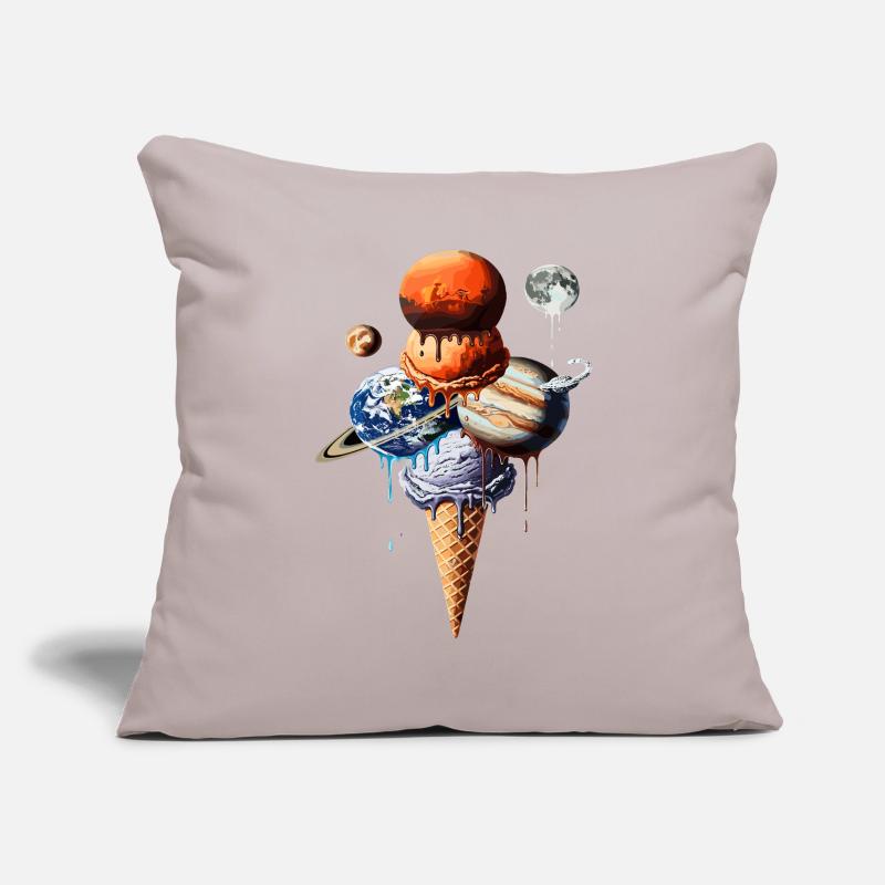 Planeten Eiscreme Waffel Kosmische Einskugel Sofakissenbezug 45 x 45 cm