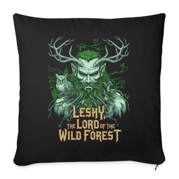Leshy Herr des wilden Waldes Design - Sofakissenbezug 45 x 45 cm - Schwarz - Vorne